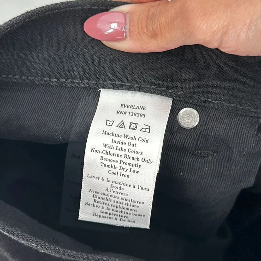 NWT Everlane Black The Relaxed 4-Way Stretch Organic Jean Uniform Size 32x32